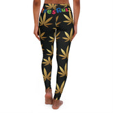 Golden Leaf Pattern Tru2 Lady Leggings - TRU2 Clothing