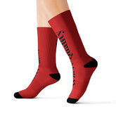 Bold Red Signature Socks by Treesrus2 - TreesRus2 Clothing