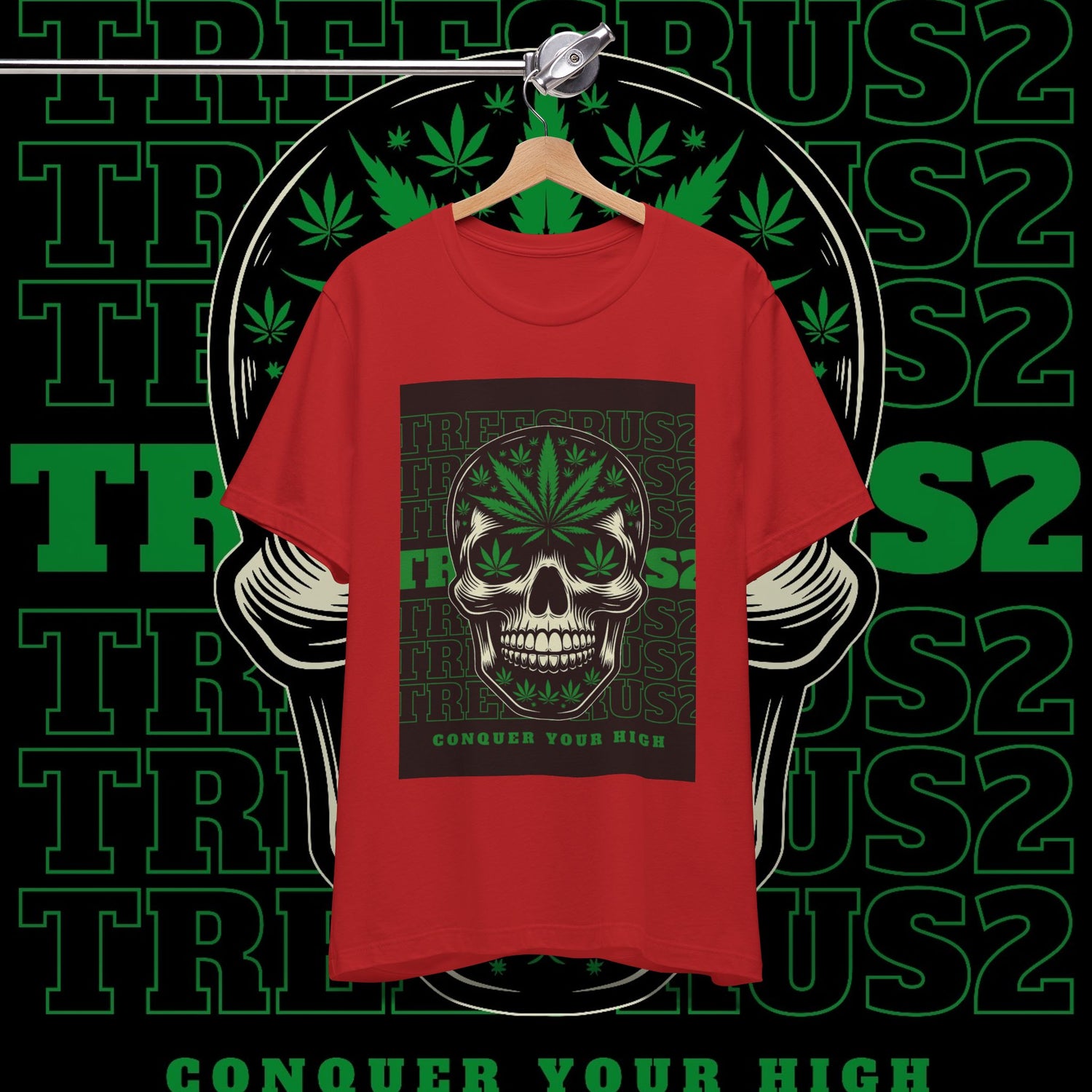 Skull High Conqueror Graphic Tee - TreesRus2 Clothing