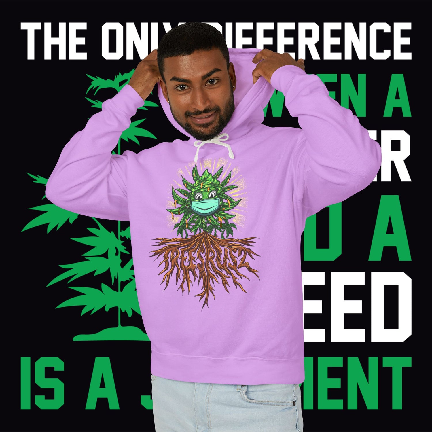 Flower and Weed Hoodie - TreesRus2 Clothing