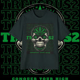 Oversized Tee TREESUS Skull Cannabis Graphic Shirt - TreesRus2 Clothing