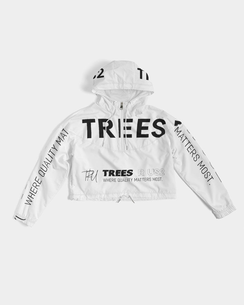 TREESRUS2 Graphic Crop Top Hoodie Cropped Windbreake - TRU2 Clothing