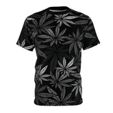 Botanical Bliss Cannabis Leaf Print T-Shirt - TreesRus2 Clothing