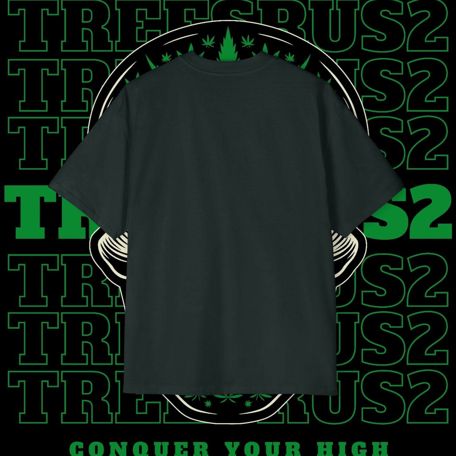 Oversized Tee TREESUS Skull Cannabis Graphic Shirt - TreesRus2 Clothing