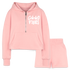 GV Cropped Hoodie & Jogger Short Set - light pink